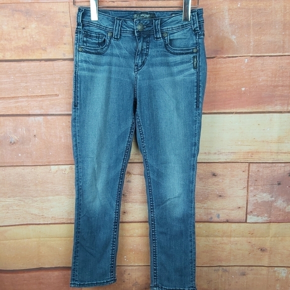 📣2/40$📣 Silver Sienna Fluid High Capri jeans size 27 - Picture 2 of 9